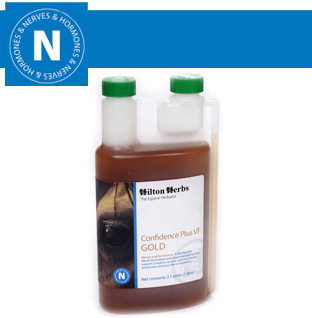 Hilton Herbs Equine Nerves Hormones Confidence Plus Gold Valerian Free