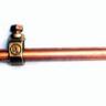 6 Foot Copper Ground Rod with Brass Clamp
